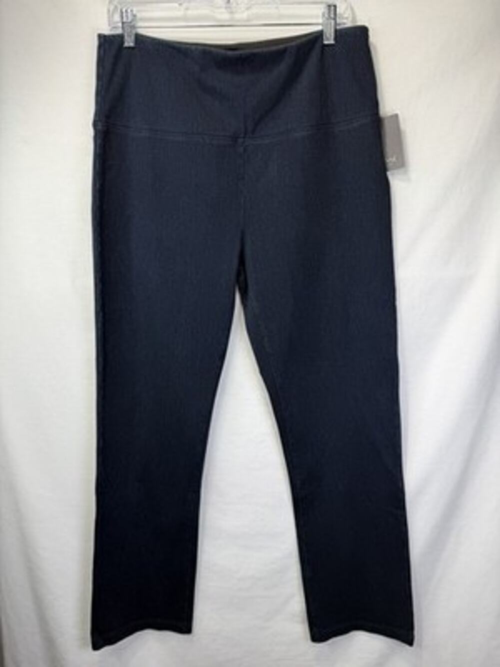 NWT Lysse Smoothing Inside Waistband Blue Denim Pants Sz XL Straight Leg Pockets